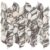 Decorative peel and stick wall tile with marble design.
