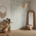 Describe tile color, texture, and.