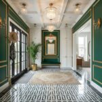Describe tile color, texture, and.