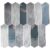 Hexagon peel and stick wall tiles with metallic and textured finishes.