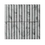 Gray marble tile with smooth texture and natural veining.