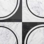Describe tile color, texture, and.