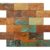 Peel and stick tile backsplash with rustic, weathered wood and turquoise accents for easy home decor updates.