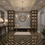 Describe tile color, texture, and.