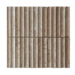 Neutral-colored stone tile with textured, natural surface.