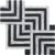 Elegant black and white marble tile with geometric pattern and textured surface.