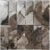 Up of marble glass mosaic tiles with natural veining and glossy finish.