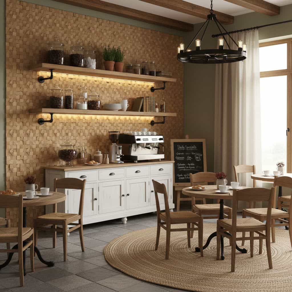 Warm beige textured wall tiles with smooth surface and natural look.