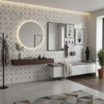 Describe tile color, texture, and.