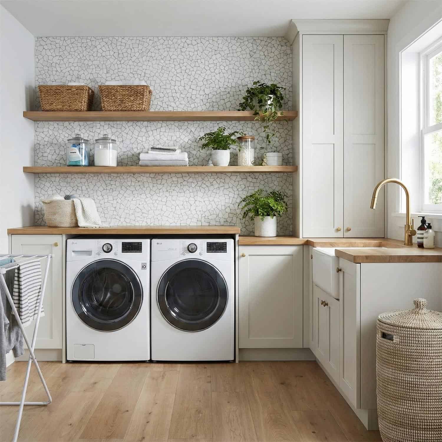 White mosaic ceramic tile with a textured, pebble-like surface.