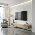 White crackle ceramic tile with textured finish, ideal for contemporary interior walls.