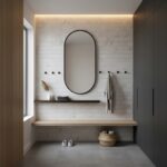 White brick wall tile with a matte finish and textured surface.