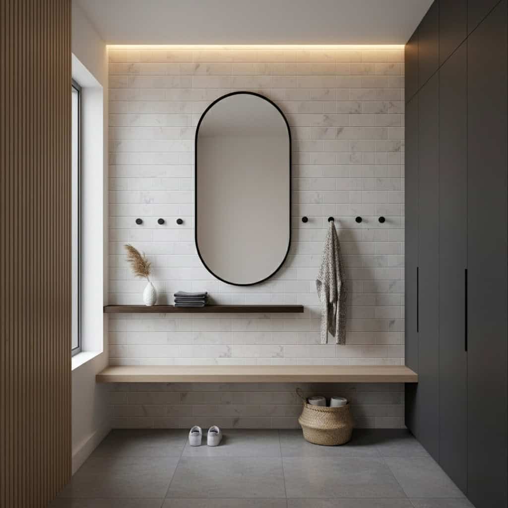 White brick wall tile with a matte finish and textured surface.