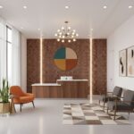Hexagon brown wall tiles with textured surface, warm earthy tones, modern geometric design.