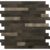 Modern black peel and stick tile wall with mixed matte and brushed finishes, ideal for kitchen backsplash or accent walls.