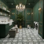 Describe tile color, texture, and.