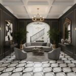 Describe tile color, texture, and.