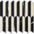 fan shape black white marble gold inlay peel stick mosaic tile