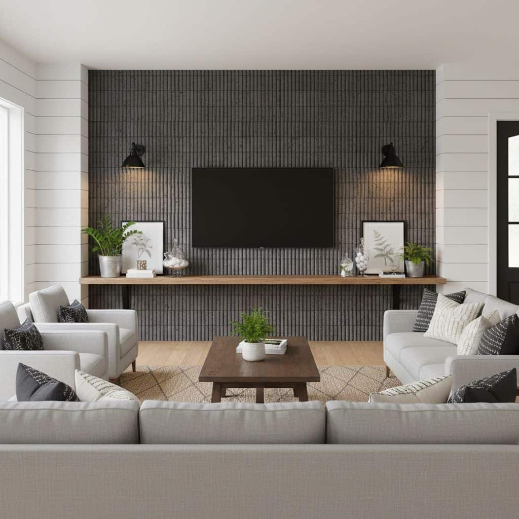 Describe tile color, texture, and.