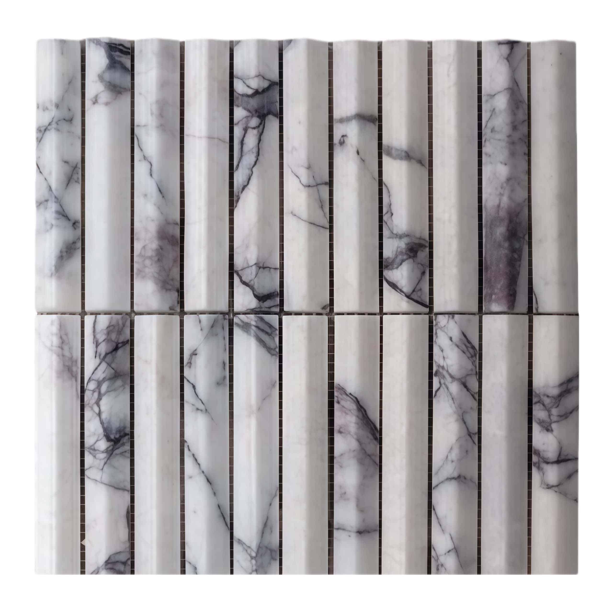 Gray marble tile with a polished finish and natural veining pattern.