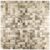Image of a beige peel and stick tile wall backsplash with a mosaic pattern.