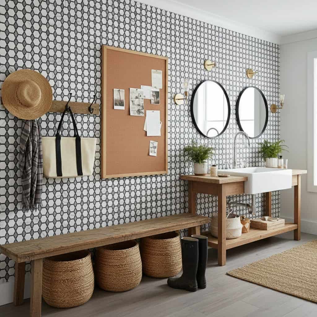 Describe tile color, texture, and.
