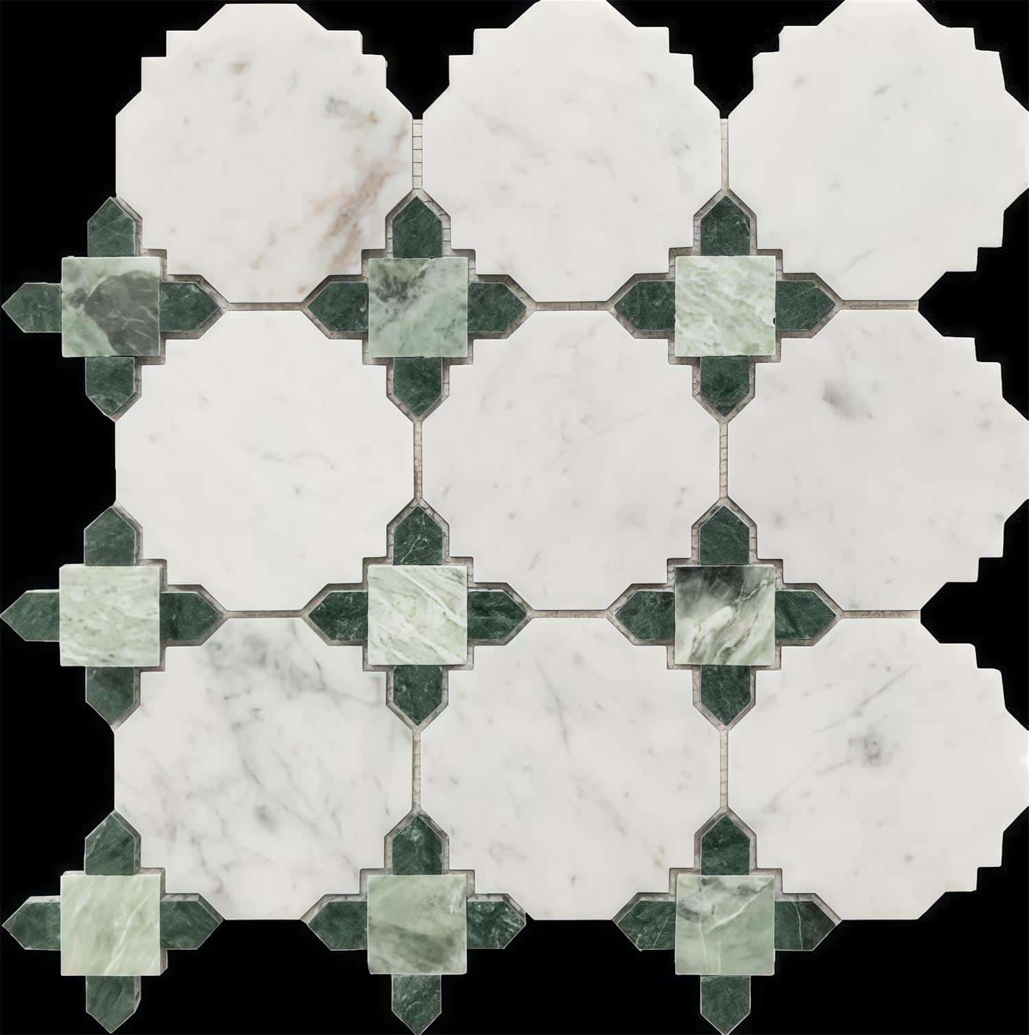 Describe tile color, texture, an.