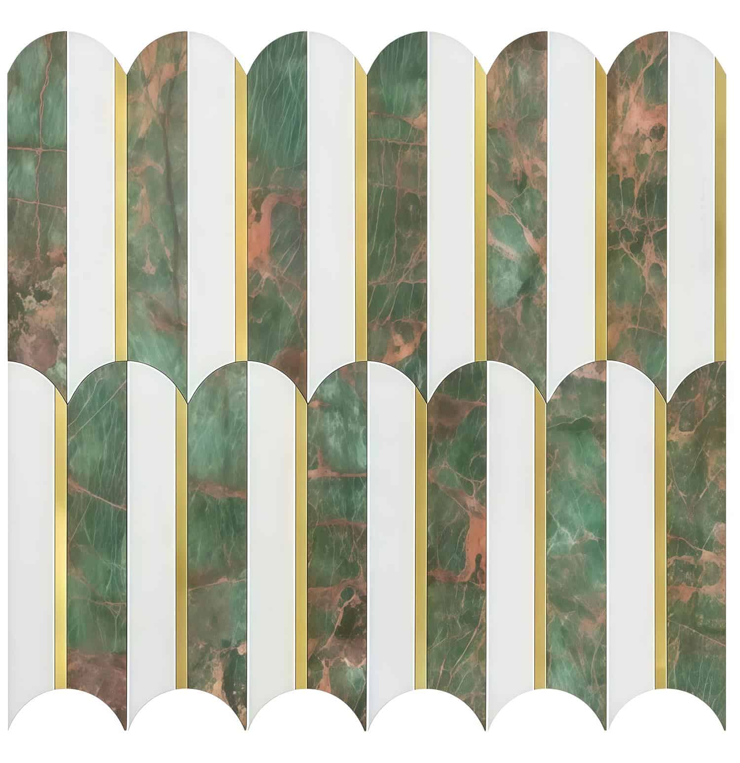 green leather marble mosaic tile pattern