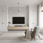 Removable peel and stick wall tile in a honeycomb pattern for modern home decor. Easy to install and perfect for backsplashes.