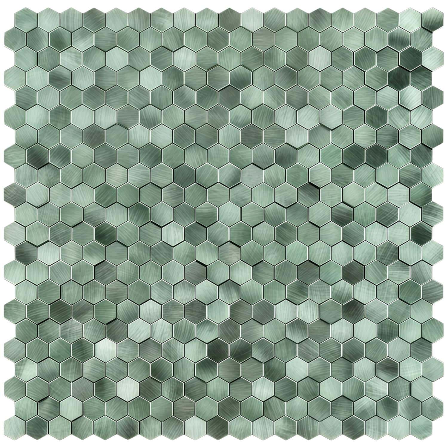 Hexagon peel and stick wall tile for easy home decor updates.