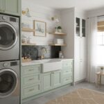 laundry room sink black aluminum peel and stick tile