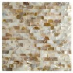 Beautiful pearl shell tile with iridescent, natural seashell patterns. Perfect for elegant wall or backsplash accents in home.