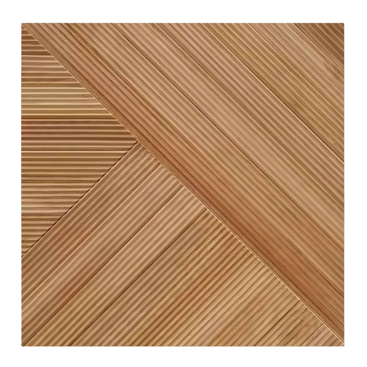 Natural wood-colored textured tile with diagonal and linear grain patterns.
