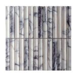 Gray marble tile with a polished finish and natural veining pattern.