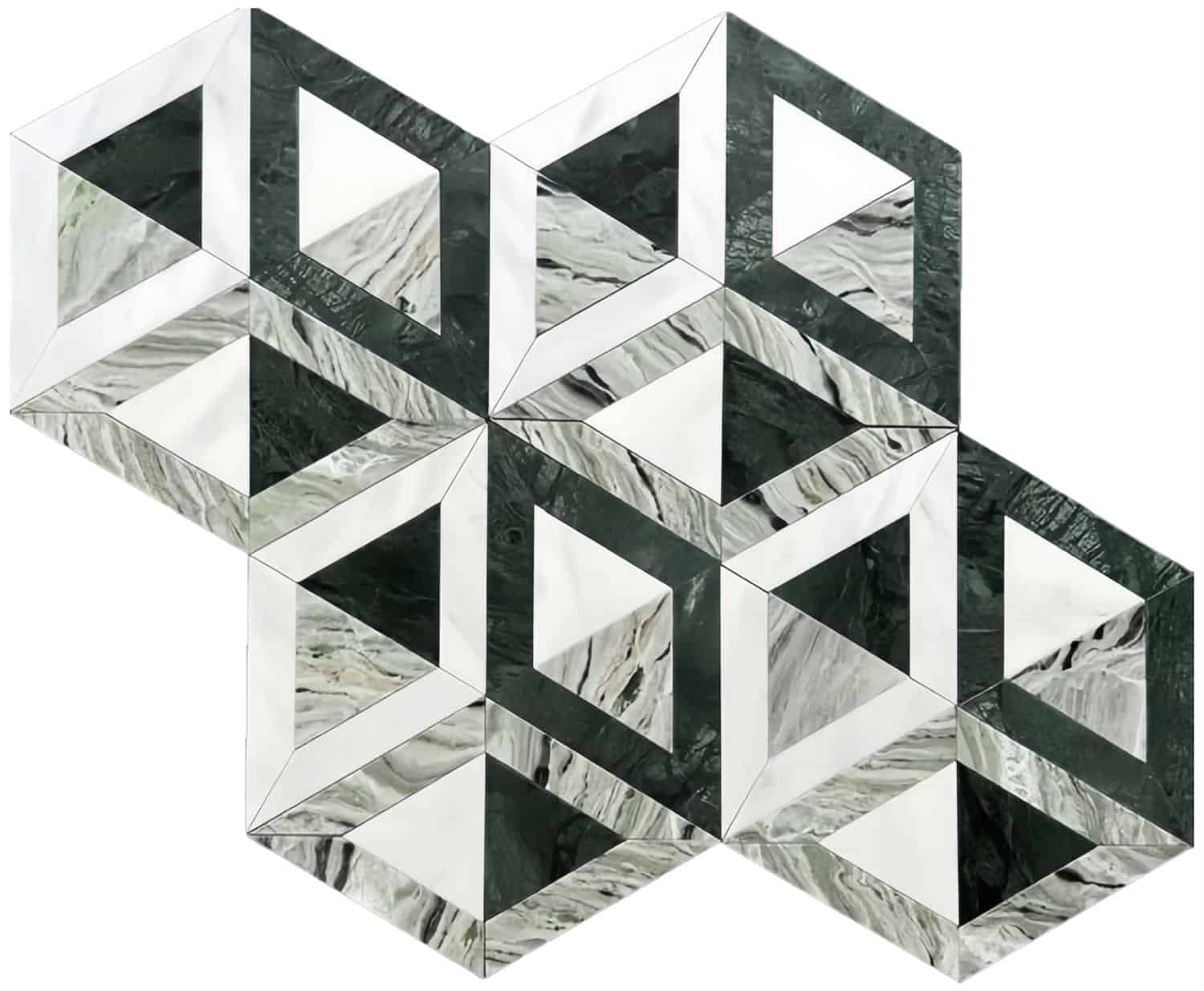 Describe tile color, texture, and.