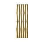 Golden geometric tile with textured surface and modern design. Perfect for contemporary interior decor.