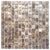 Up of a mosaic tile composed of mother of pearl shells, showcasing iridescent, natural shell patterns in a grid layout.