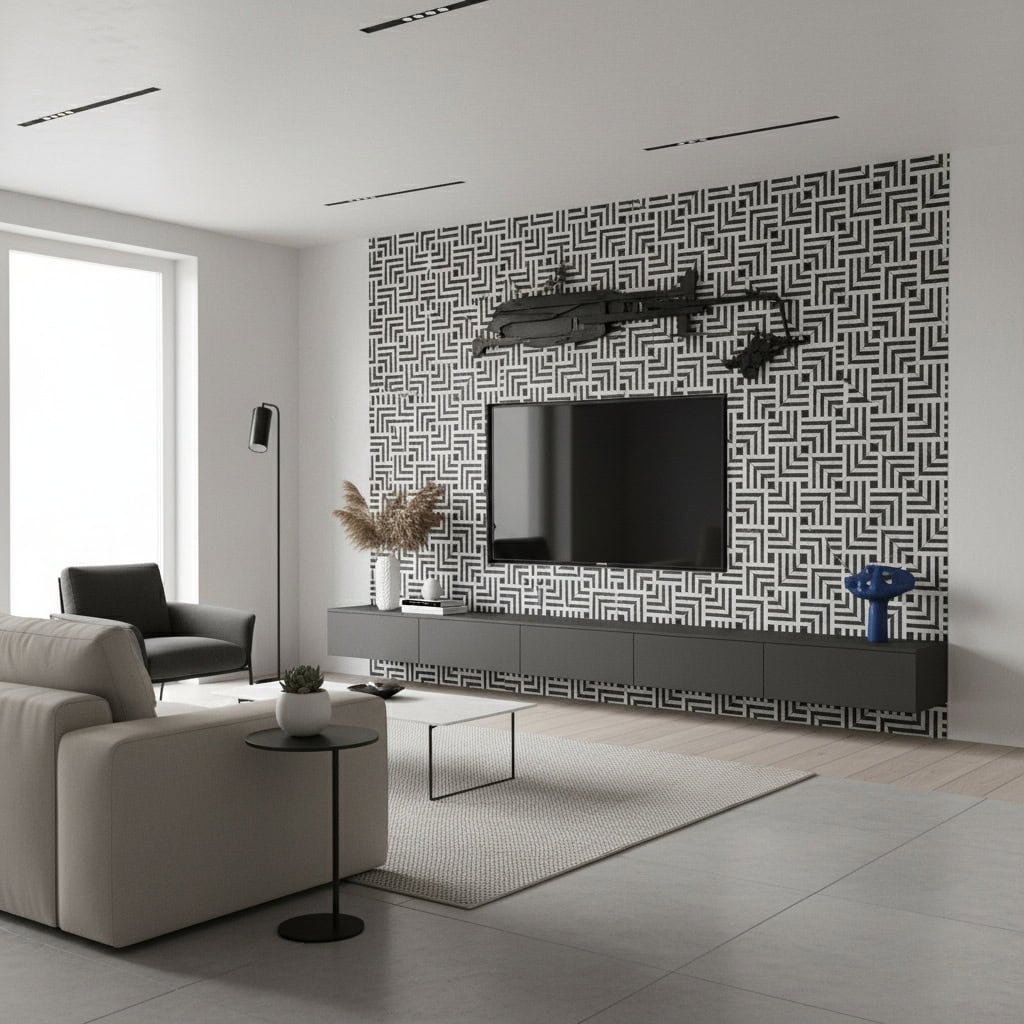 Describe tile color, texture, and.