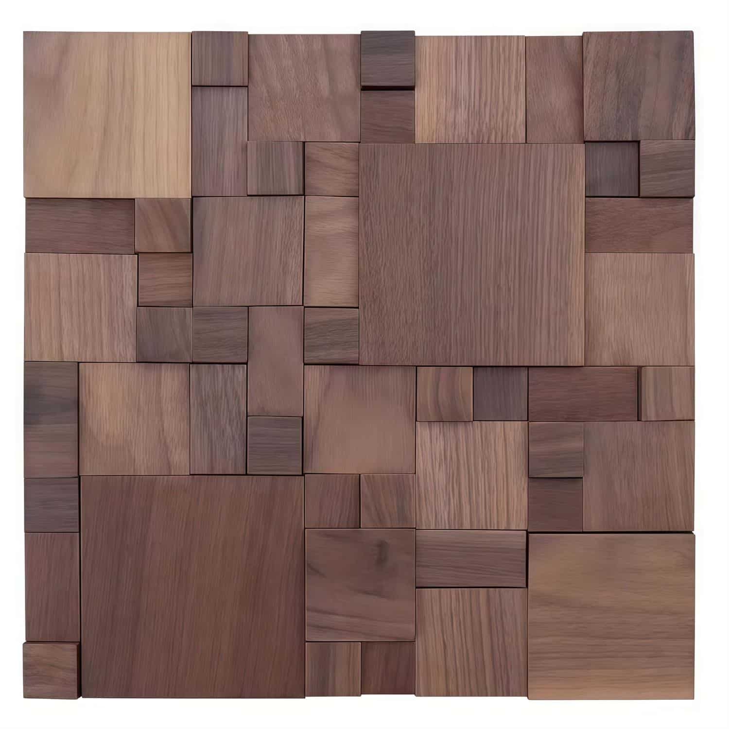 Natural wood finish with varied shades and textures.