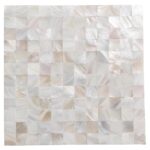 Beautiful mother of pearl shell tile with iridescent, shimmering surface. Perfect for elegant wall or backsplash design.