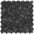 Black hexagon peel and stick tile for wall backsplash decoration, easy to install and perfect for modern kitchen or bathroom.