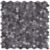 Black hexagon peel and stick tile for easy wall and backsplash updates. Perfect for DIY home renovation projects with a moder.