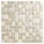 Beautiful glass mosaic tile with seashell accents for backsplash or pool decoration.