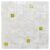 Up of mother of pearl shell tile with green accents.