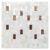 Up of a shell tile mosaic featuring mother of pearl and oyster shell pieces in a stylish pattern.