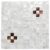 Shell tile with mother of pearl and oyster shell accents.