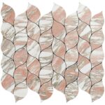 Removable peel and stick tile with a marble-inspired pattern for easy home decor updates.