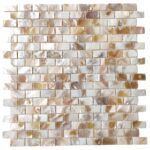 Beautiful mother of pearl shell tile with iridescent, natural seashells in a mosaic pattern. Perfect for adding elegance to w.