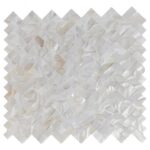 Mother of pearl shell tile with iridescent finish, perfect for luxurious wall and backsplash designs.
