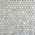 Up of a mosaic made from shiny mother of pearl shell tiles.